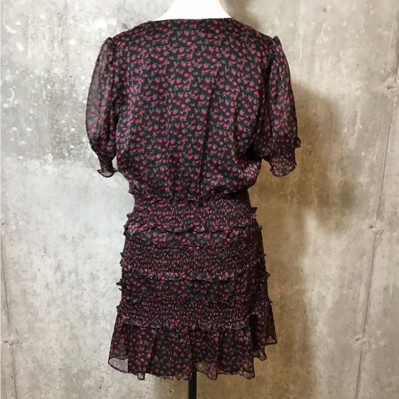 Revolve The East Order Behati Womens Liberty Floral Dress Size L Sheer Smocked - Picture 10 of 16
